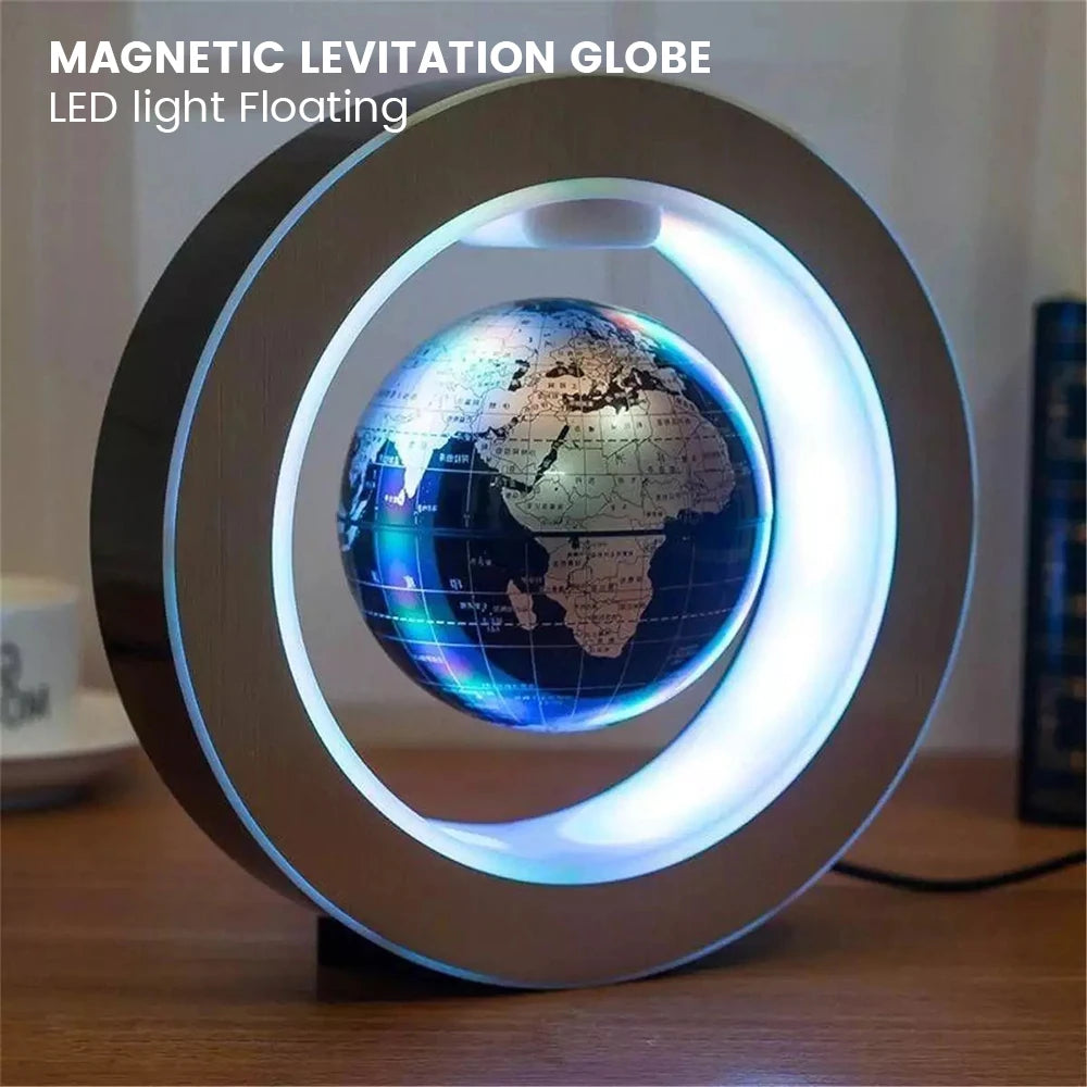 Magnetic Levitation Light World Map Home Decoration LED Night Light Circular 3-inch Novel Ball Light Birthday And New Year Gift