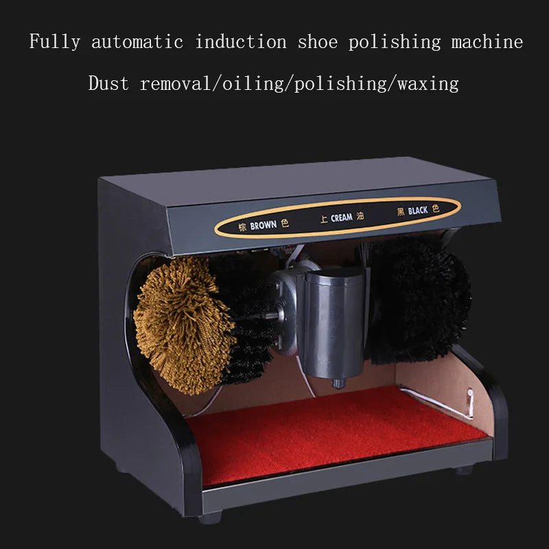 220V Automatic Electric Shoes Cleaning Machine Shoe Brush Polishing Machine EU/AU/UK/US Plug