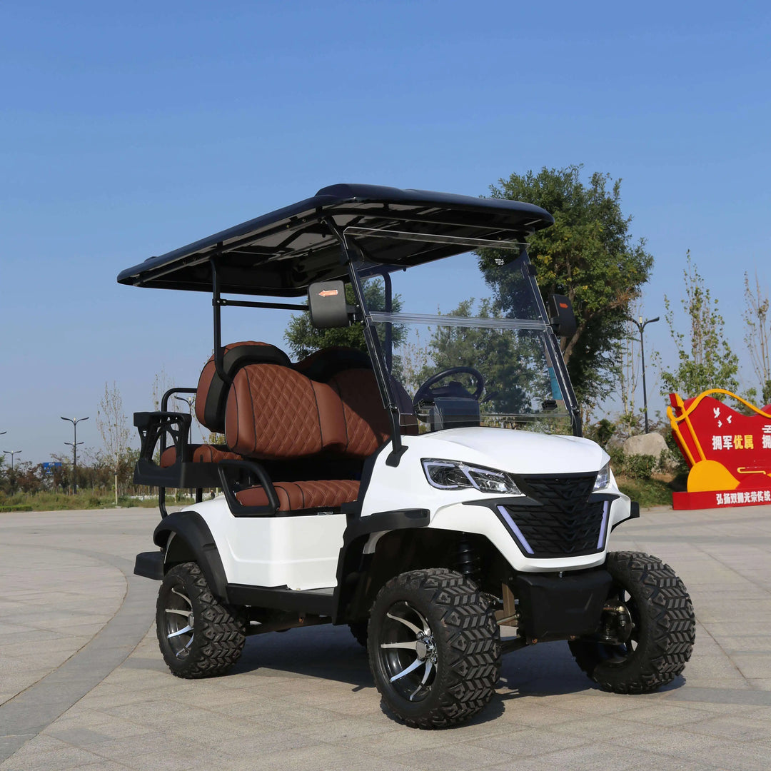 MMC Lithium Battery Lifted Golf Utility Buggy Hunting Cart 30% Climbing Capacity Off Road Tire Tourist Bus  Electric Golf Cart