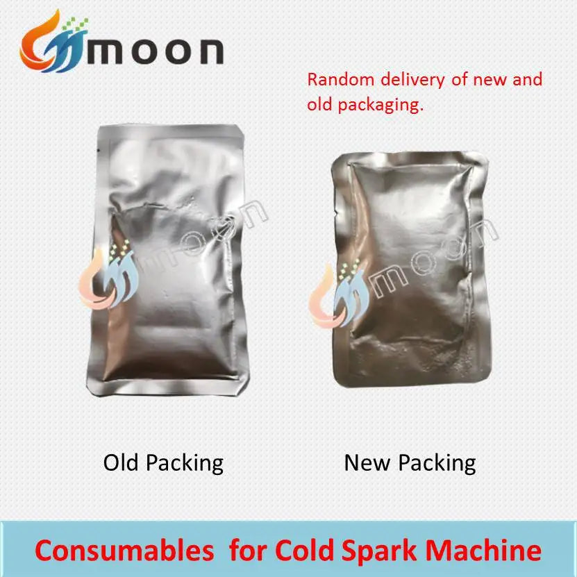 100~200 Bags Ti Powder Cold Sparkler Machine Cold 600W Spark Machine Fountain Sparkular Machine Consumables Ti Powder Card