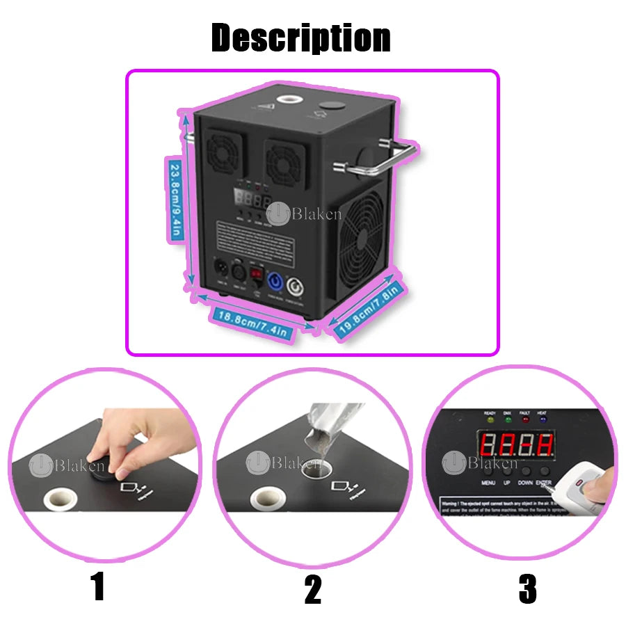 0 Tax 4Pcs NEW 600W Cold Spark Firework Machine For DJ Wedding Celebration  Spark Fountain Sparkular Machine