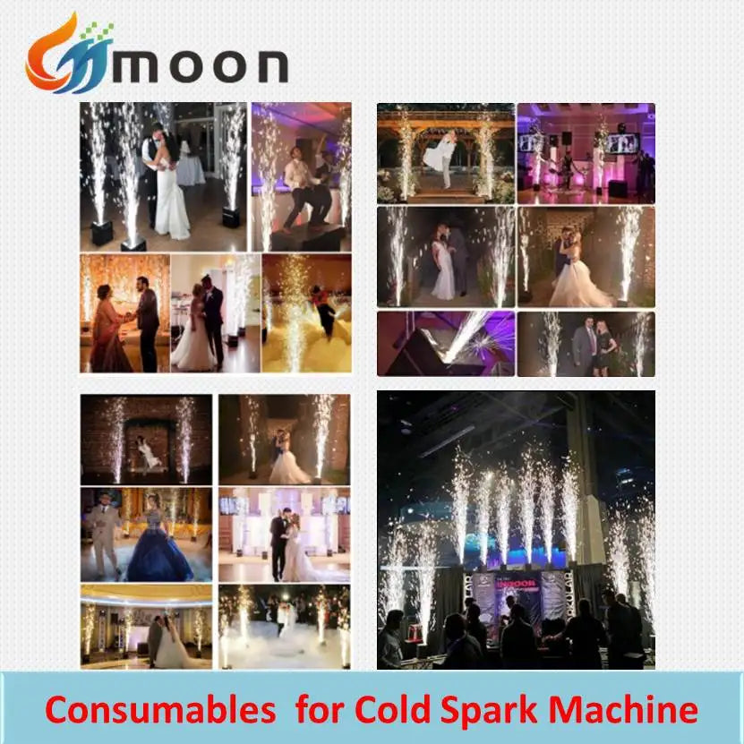 100~200 Bags Ti Powder Cold Sparkler Machine Cold 600W Spark Machine Fountain Sparkular Machine Consumables Ti Powder Card