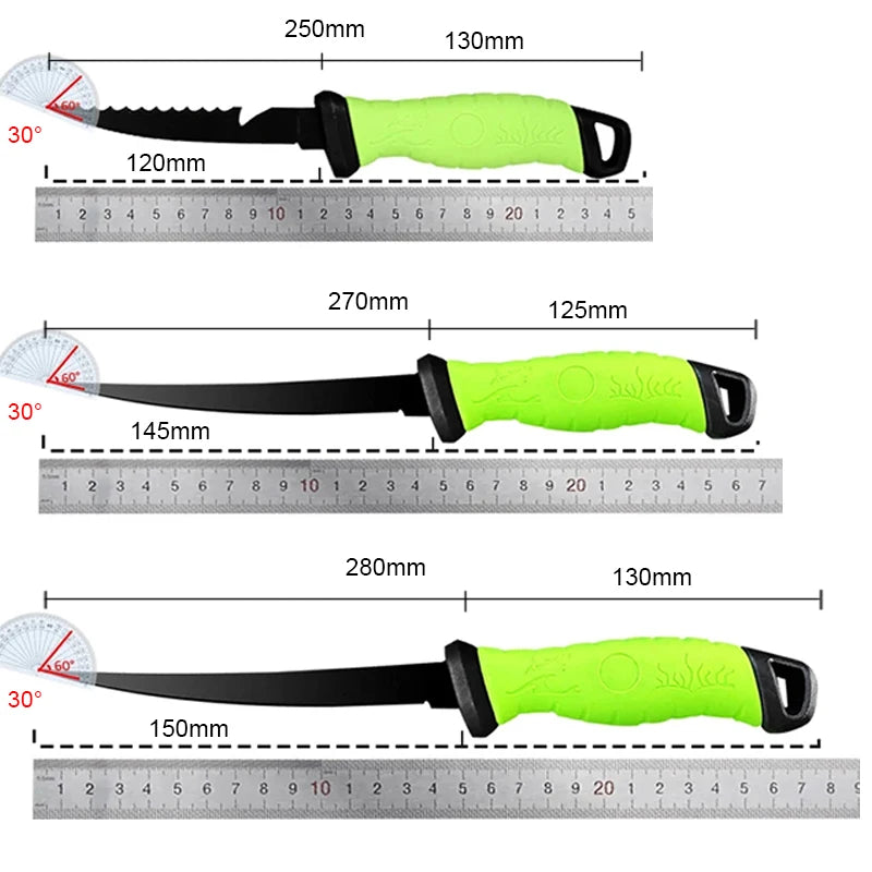 Fishing Knife Stainless Steel Fillet Boning Knife for Fish Cleaver Butcher Kitchen Knives Fishes Slicing Vegetable Fruit Cutter