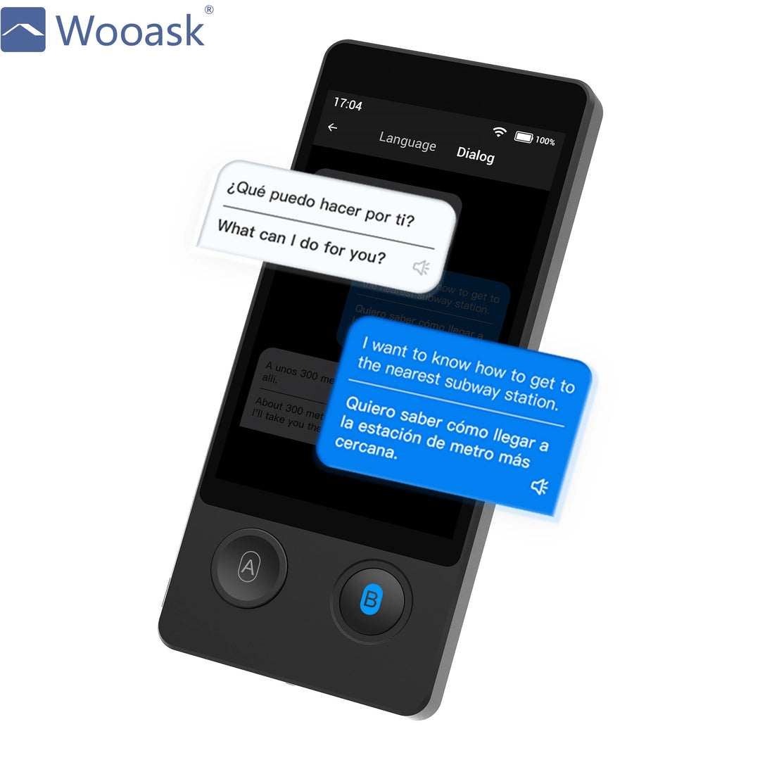 Wooask W12 Translator Real-time Voice Translation Device Two way Instant Offline Translator 144 Languages for Travel Business