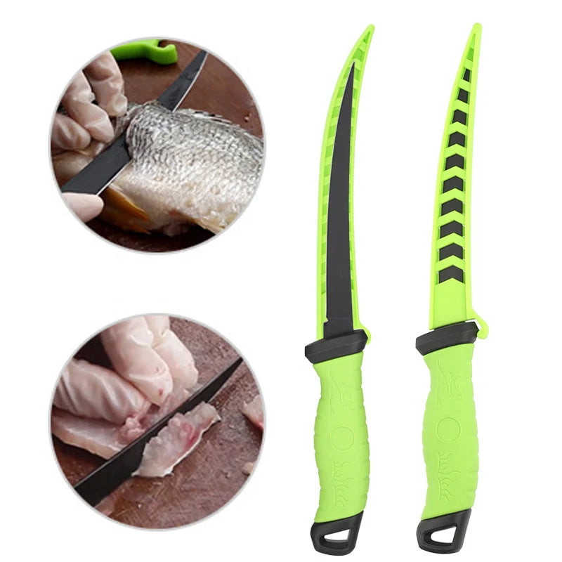 Fishing Knife Stainless Steel Fillet Boning Knife for Fish Cleaver Butcher Kitchen Knives Fishes Slicing Vegetable Fruit Cutter