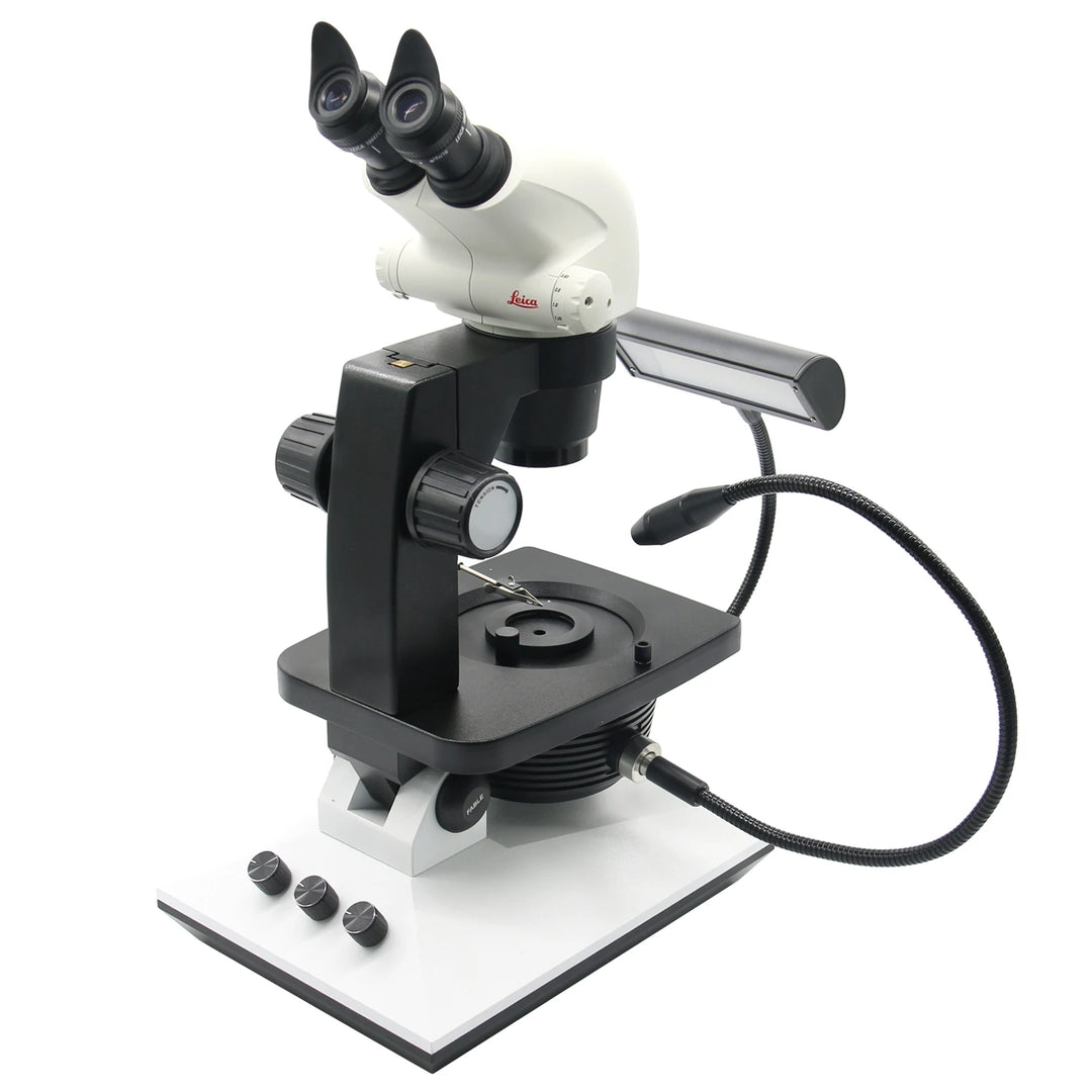 10X-64X Swing Arm Type Stereo Gem Microscope With F01 Binocular S6E Leica Lens FGM-R6S-01