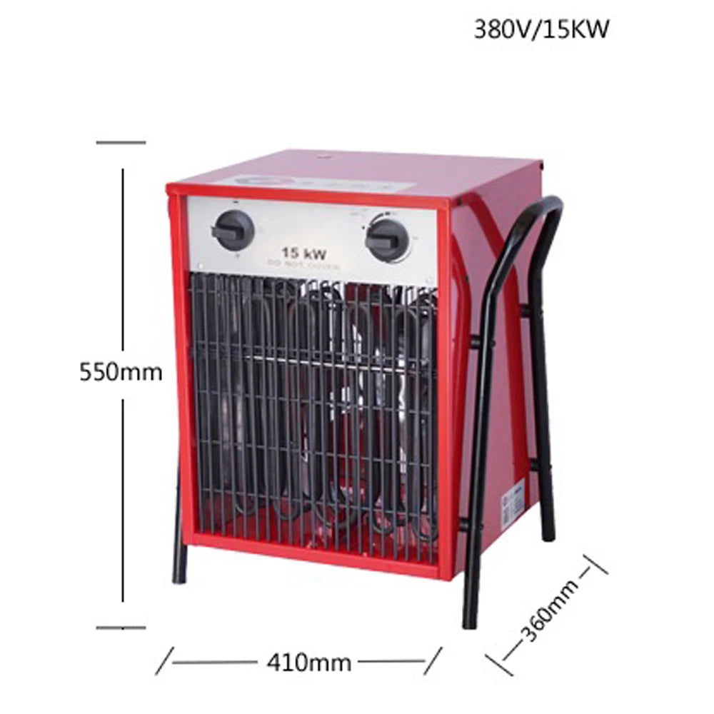 15KW Factory Electric Fan Heater Industrial Electric Heater Air Blower Greenhouse Warehouse Waterproof Warmer