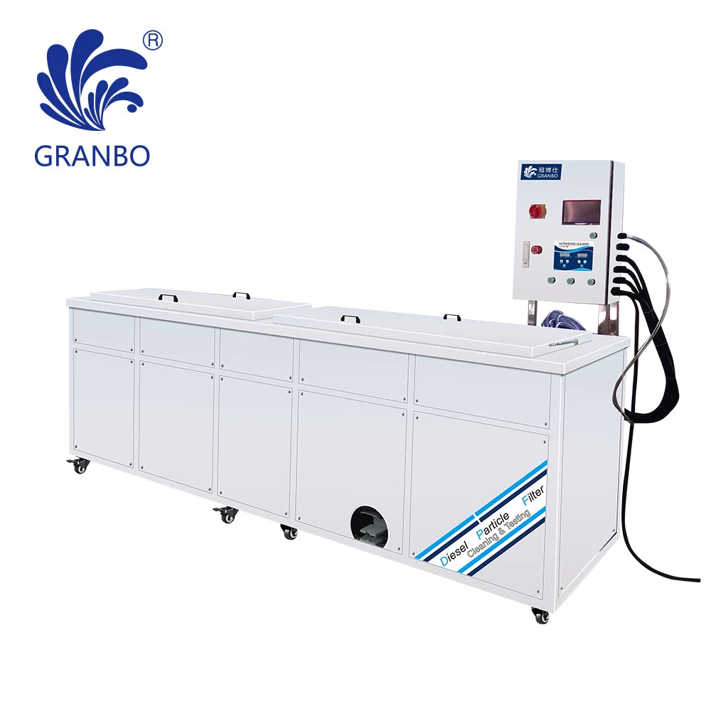 264L Double Tank Industrial Ultrasonic Bath Cleaner Equipment Metal DPF Engine Parts Oil Degreaser Ultrasound Cleaning Machine