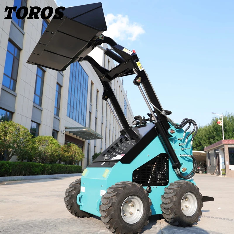 Wholesale EPA Mini Skid Steer Auger Mini Loader 500kg Wheel Backhoe Skid Steer Loader Hot Sale Skid Steer Loader customized