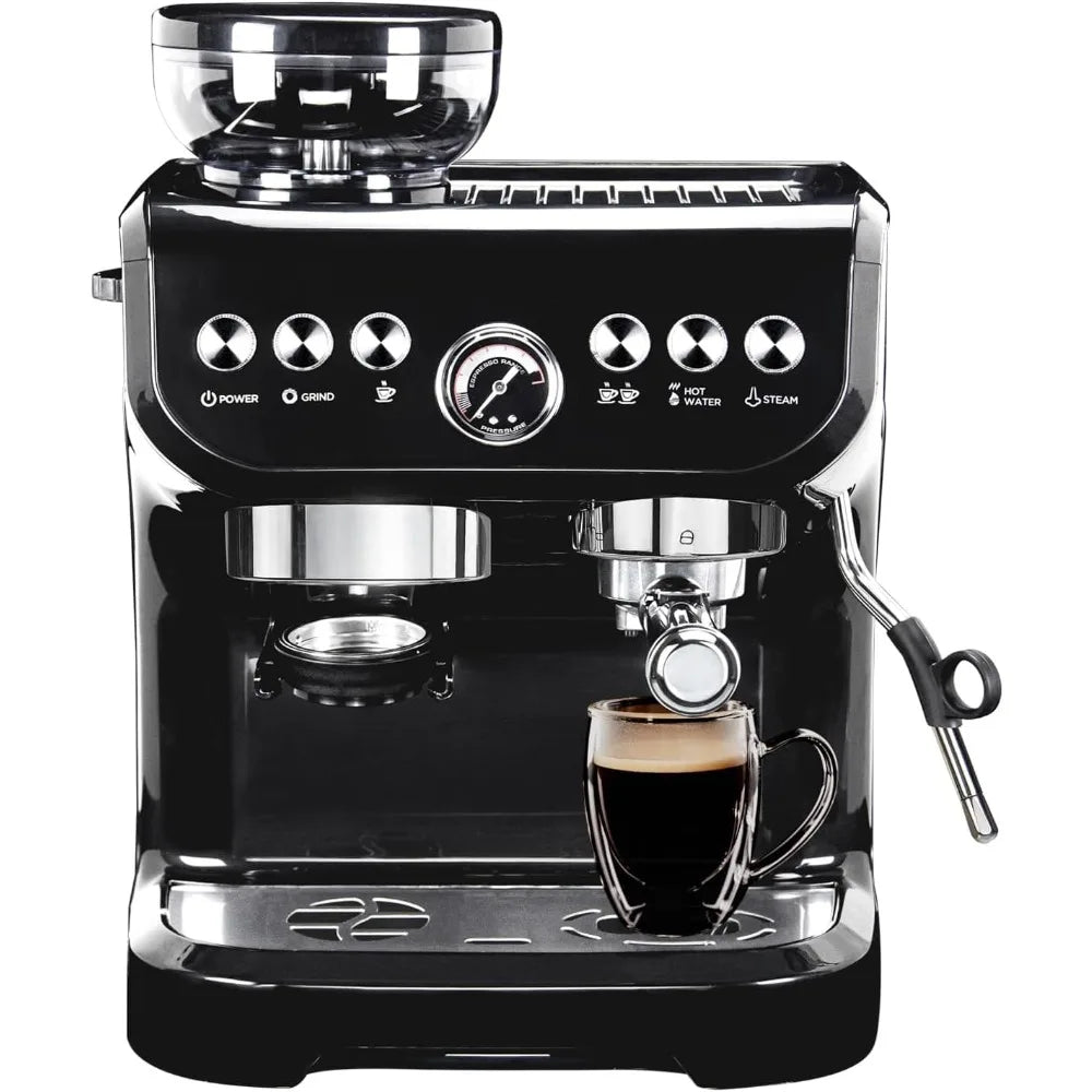 2023 New MIROX Espresso Coffee Maker Machine with Grinder, Combo Coffee Latte Maker Cappuccino Machine , 2000ML Water Tank