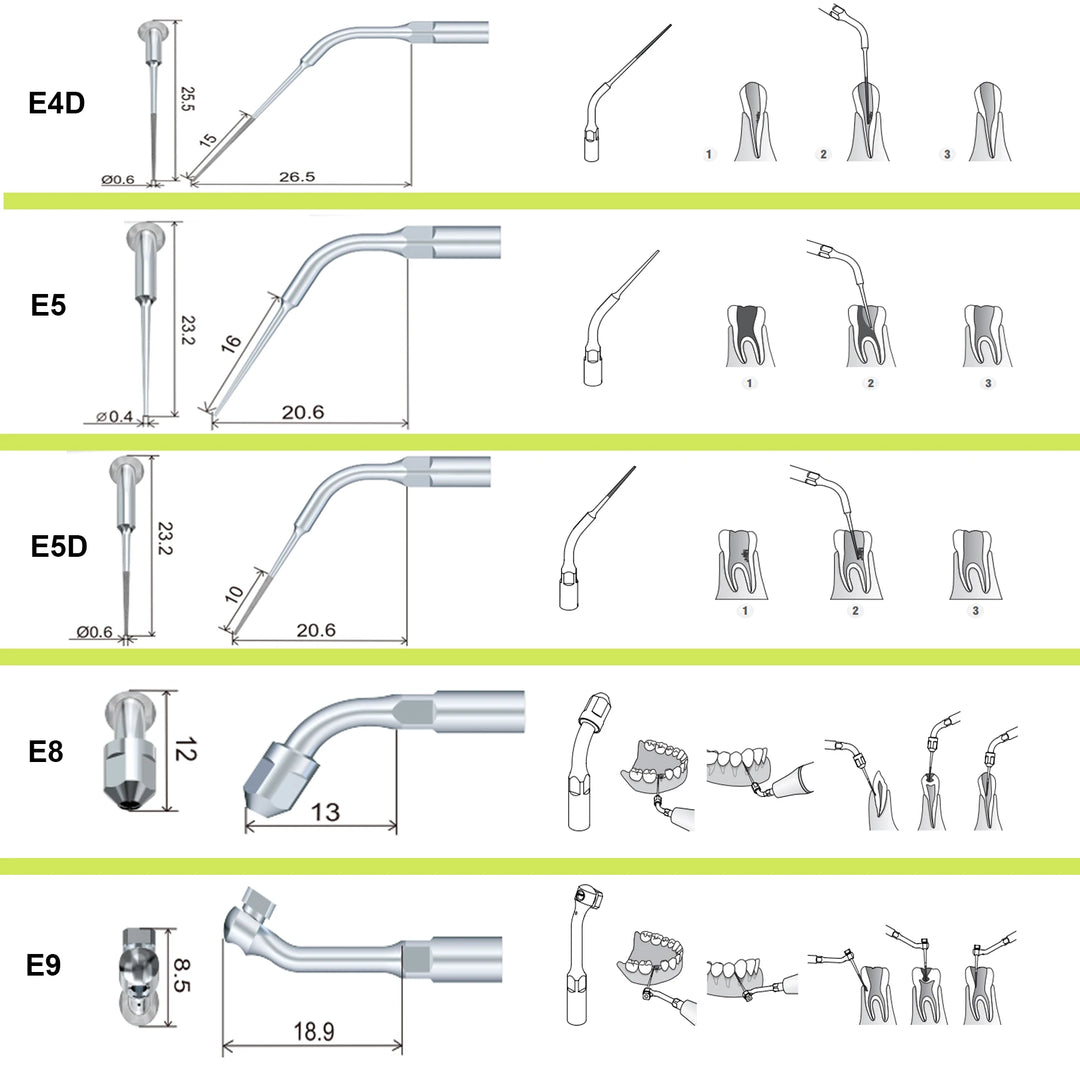 Woodpecker DTE Dental Ultrasonic Scaler Tips Scaling Endo Tip Dentistry Instruments Medical Accessories Fit EMS Satelec  NSK