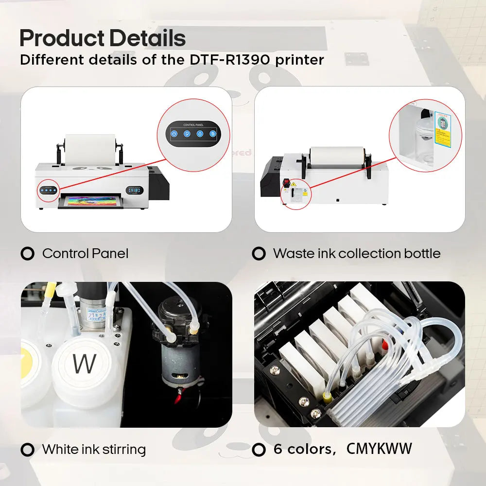 Procolored A3+ R1390 Dtf Printer Direct To Film Printing Machine With curing oven For T-Shirts And Textile