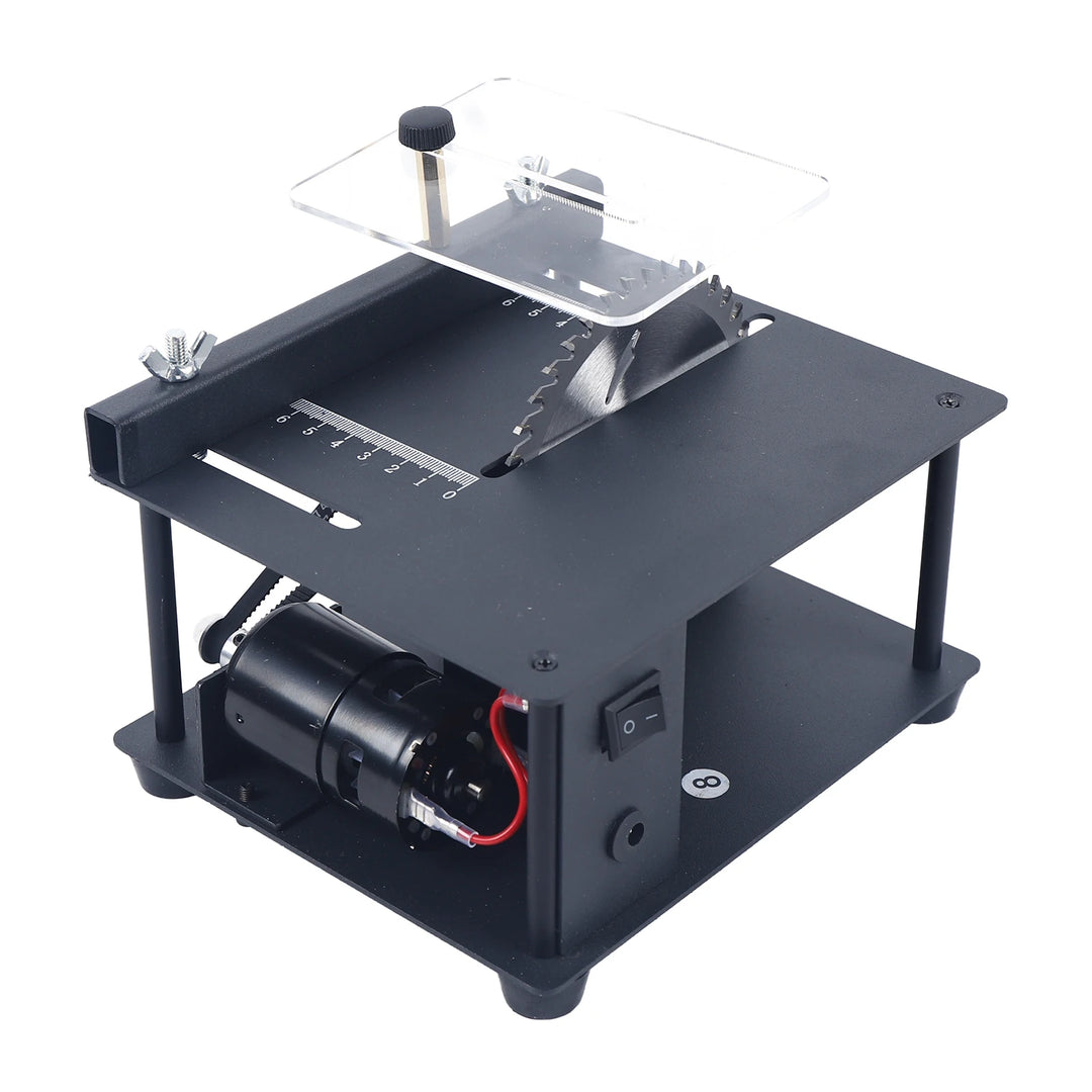 110V Mini Electric Woodworking Cutting Saw Desktop Sliding Table Saw Bench Acrylic Cutter Miniature Precision Desktop Saw