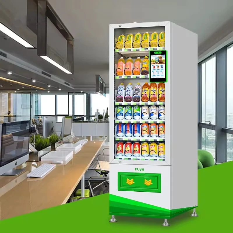 Snack And Drink Vending Machine Smart Video Advertising Screen Vendor Machine With QR Code Payment Export America