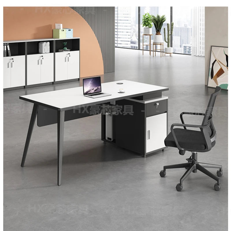 White Gadget Supplies Work Desk Table Wooden Executive Accessories Work Desk Study Escritorio Gaming Working Equipment ZT50WD