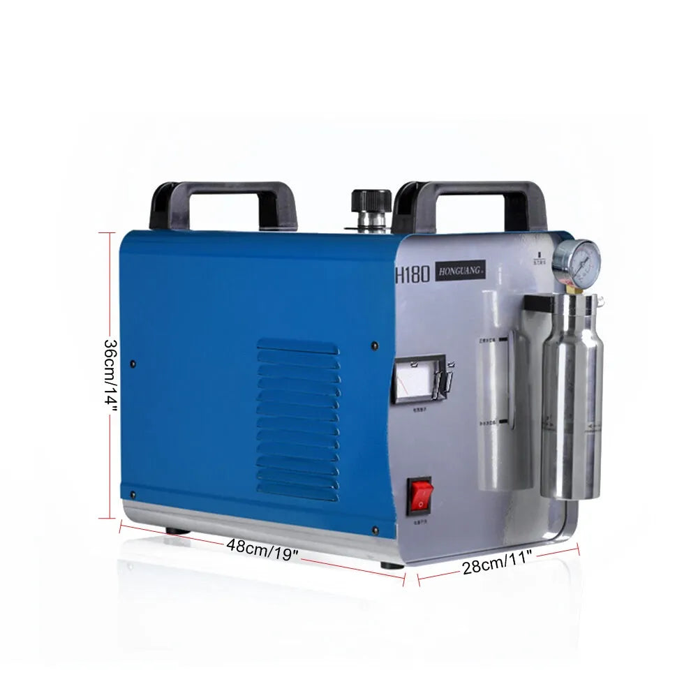 H180 95L/h Oxygen-Hydrogen Generator Water Welder HHO Acrylic Polishing Machine Polisher w/Flame Torch