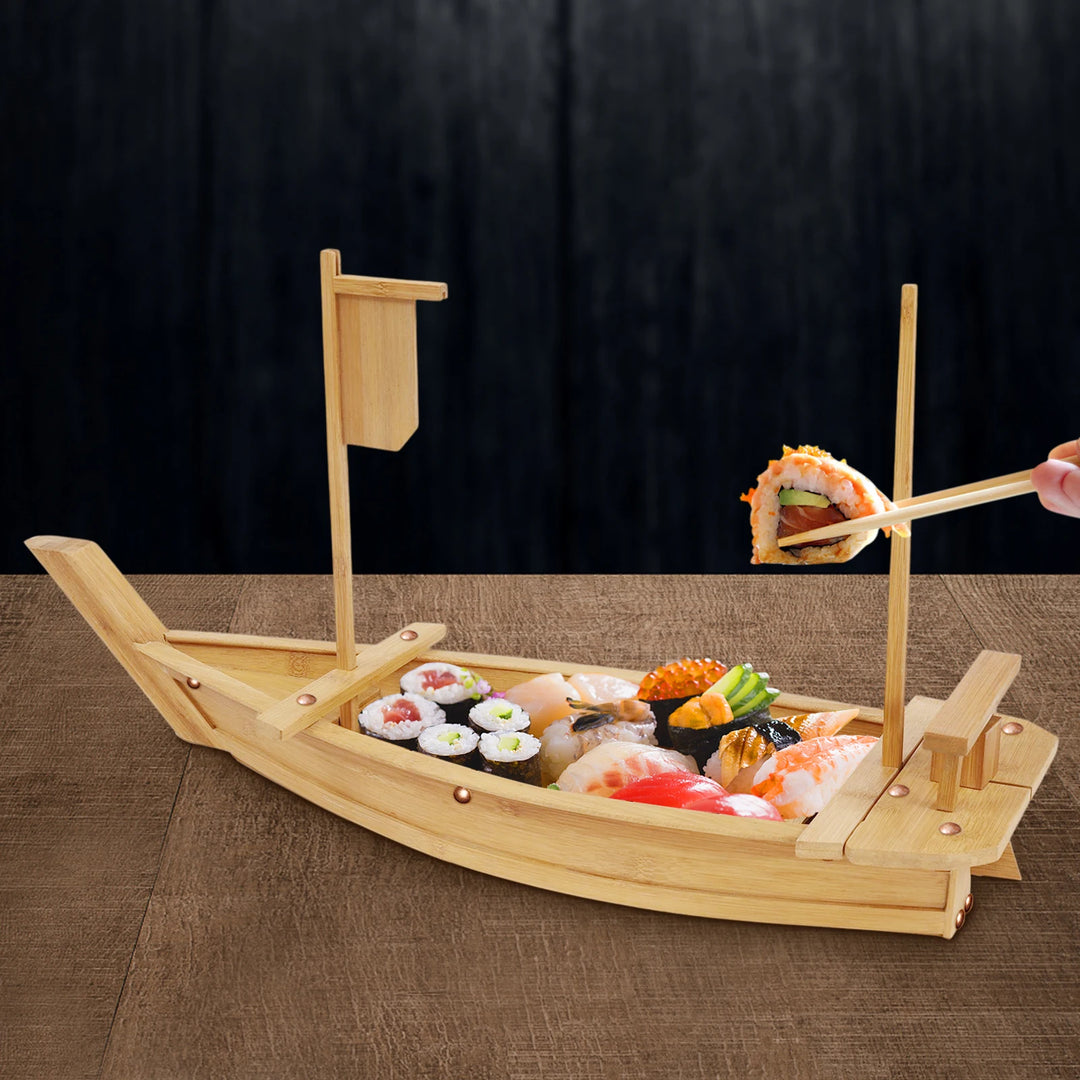 28 Inch Sushi Boat Serving Tray, Extra Large Sushi Plates Sushi Boat Sashimi Serving Platter for Restaurant or Catering Service