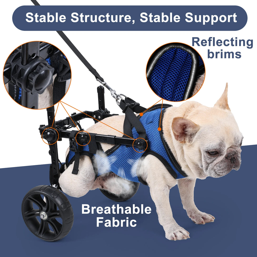 Big Wheel Dog Wheelchair For Back Legs Adjustable Mobility Aids For Disabled Pets Dog Leg Brace And Hip Support Adaptable