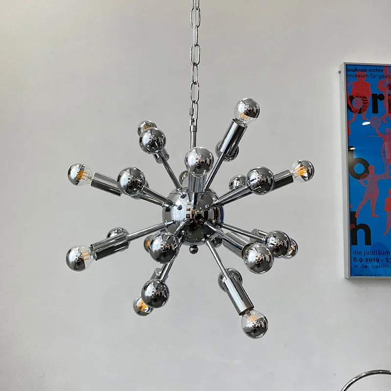 Medieval Nostalgic Space Age Decoration Lighting Ceiling Lamp 70's Industrial Style Chandeliers Chrome Dining Room Wall Sconce