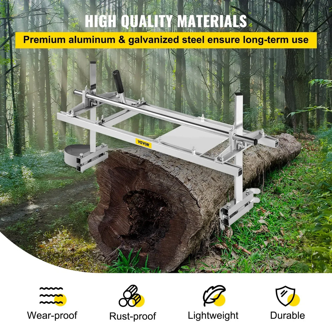 VEVOR Chainsaw Mill Planking Milling 14-24 Inch Guide Bar Wood Lumber Cutting Sawmill Aluminum Steel Chain Saw Mill