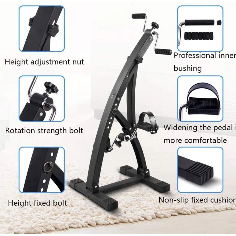 Fold Pedal Exerciser Rehabilitation Bicycle with LCD Monitor Home Gyms Fitness Equipment Limbs Training Exercise Bike