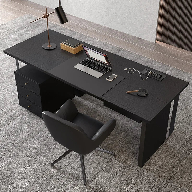 Makeup Computer Work Desk Modern Bench Black Gadget Supplies Work Desk Table Wooden Escritorio Gaming Working Equipment ZT50WD