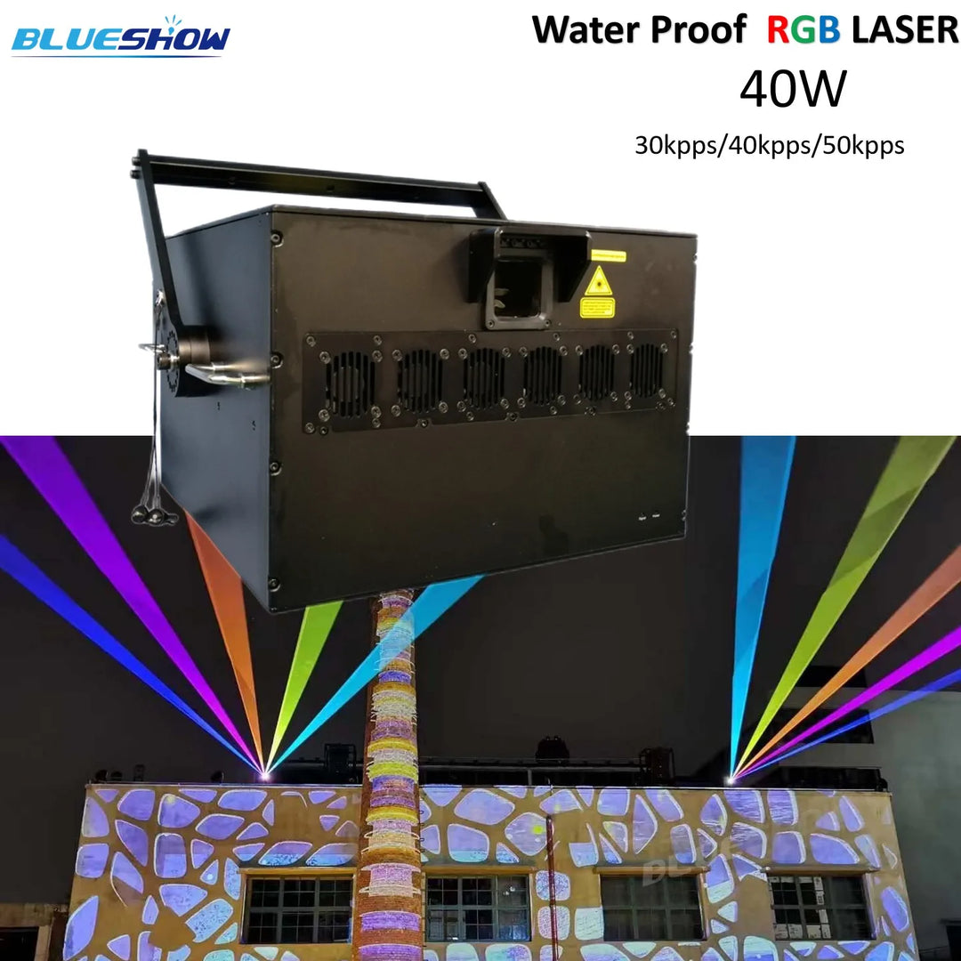 5W~100W Outdoor Waterproof laser light RGB Laser Skymark big laser show fountain advertise 60w laser