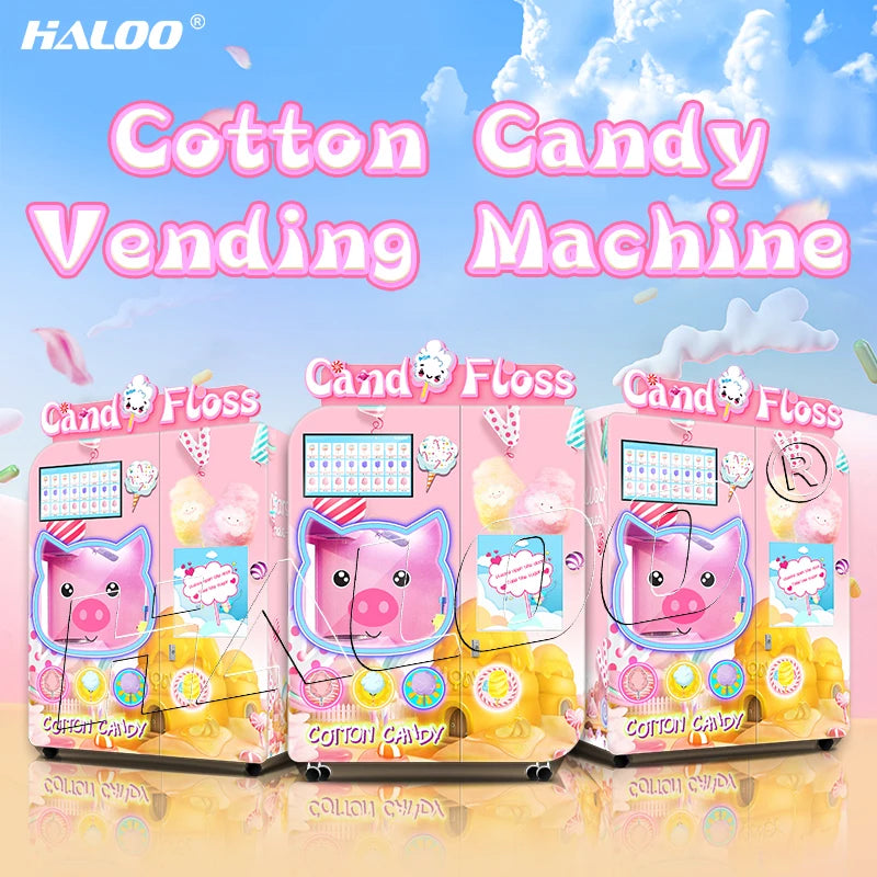 Cotton Candy Flower Vending Machine And Floss Vending Machine With 4 Flavor And Multi Shape Choices