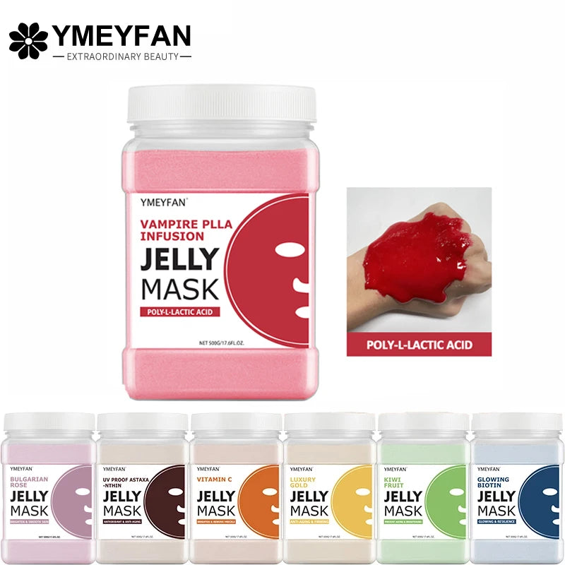 YMEYFAN Jelly Mask Powder Facial 500G SPA Beauty Face Mask Peel Off Collagen Vampire Whitening Alginate Rubber Mask Skin Care