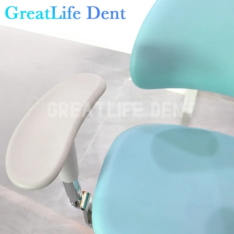 GreatLife Dental Stool Armrest Medical Ergonomic Pu Leather Seat Doctor Lift Adjustable Back Rest Swivel Design Dentist Chair