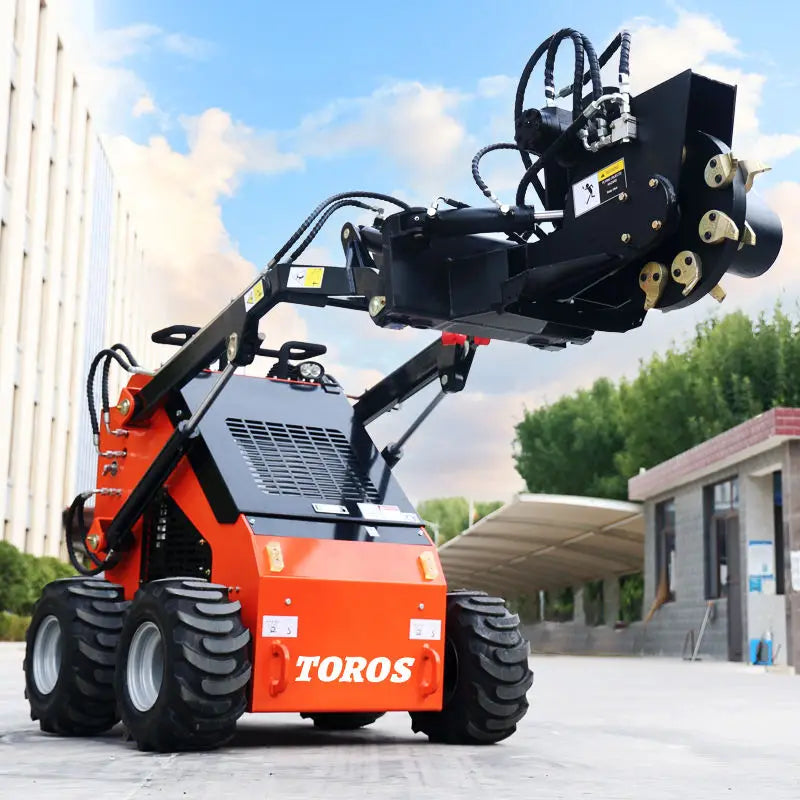 Wholesale EPA Mini Skid Steer Auger Mini Loader 500kg Wheel Backhoe Skid Steer Loader Hot Sale Skid Steer Loader customized