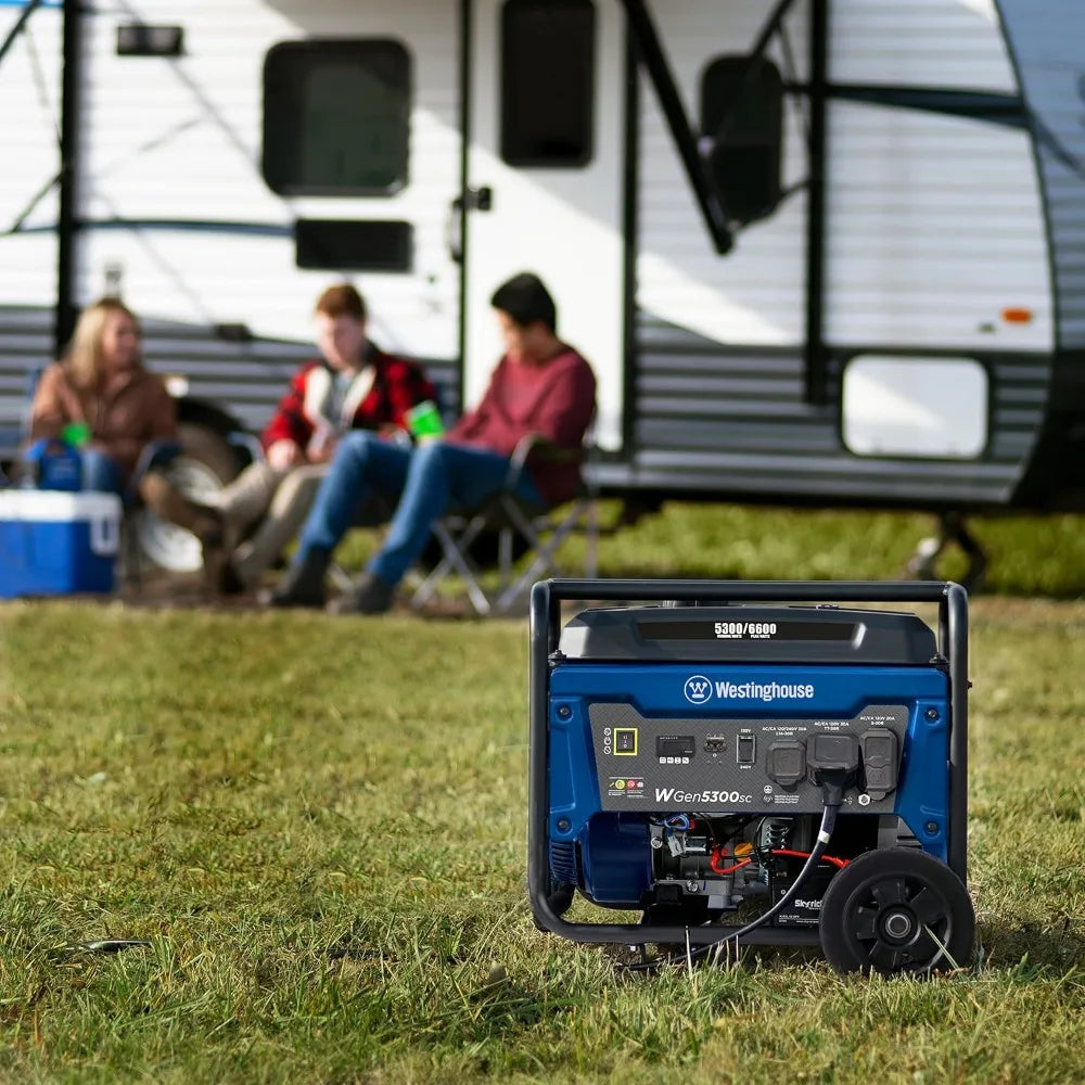 Westinghouse Outdoor Power Equipment 7500 Peak Watt Home Backup Portable Generator, Transfer Switch Ready 30A Outlet, Gas