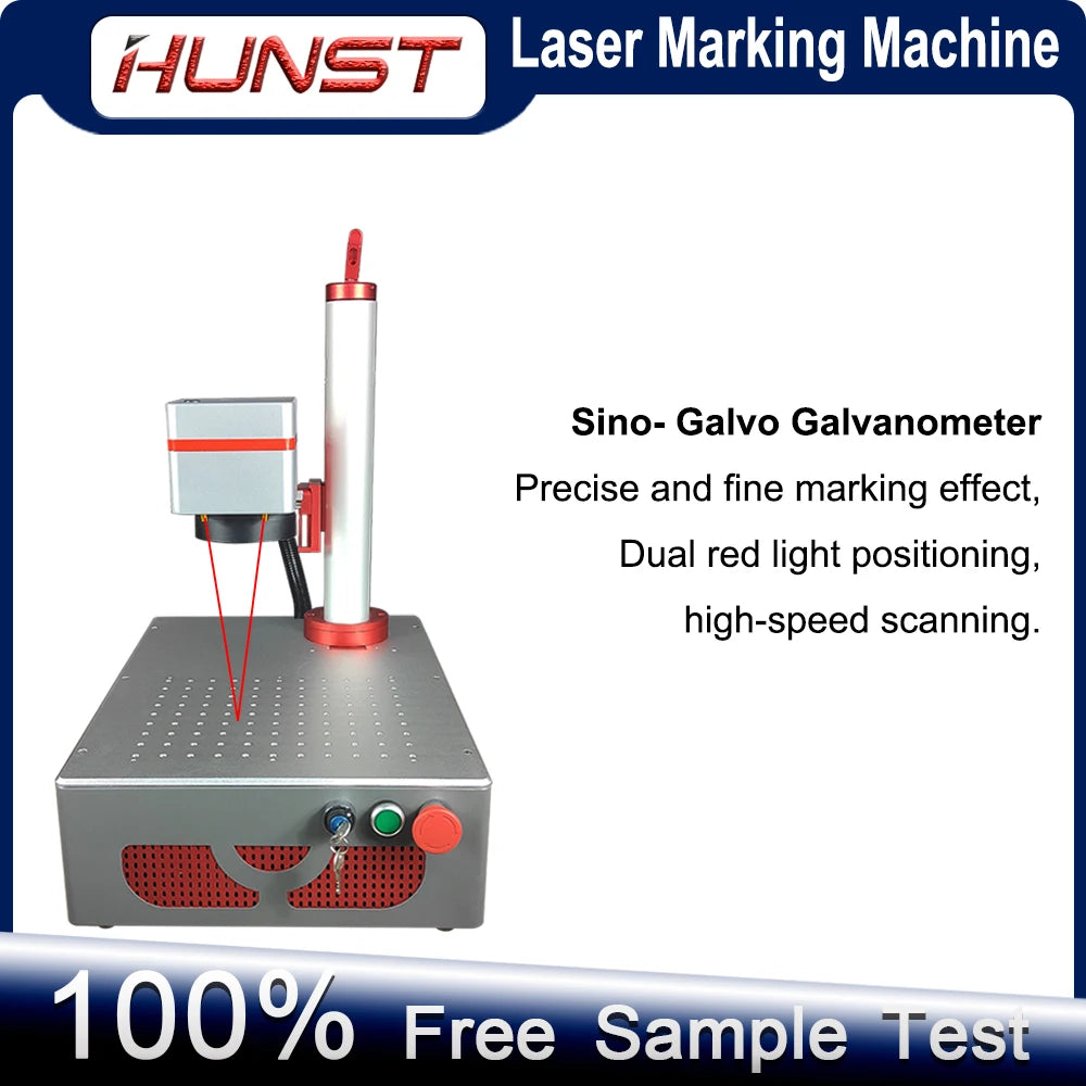 Hunst Small Laser Marking Machine, Max 30W, Portable, Foldable, Mini Fiber Engraver, DIY Marking Gift, Metal Jewelry Engraving