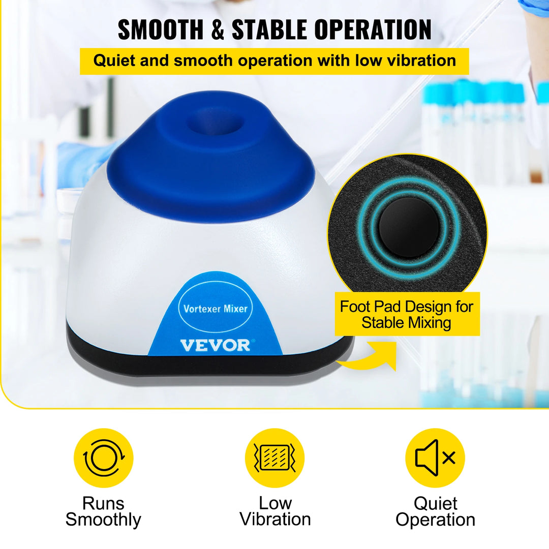 VEVOR Lab Mini Vortex Mixer 3000/6000 RPM Fixed Speed Shaker 50ML Laboratory Equipment Use for Test Tube Tattoo Ink Nail Polish