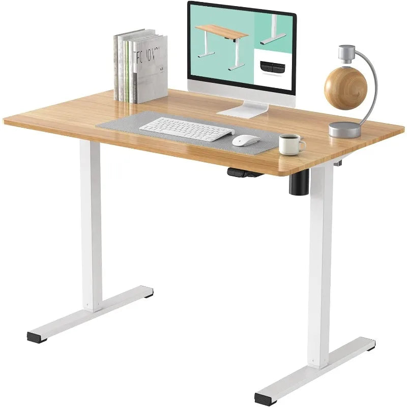 FLEXISPOT Standing Desk 48 x 24 Inches Height Adjustable Desk Whole-Piece Desktop Electric Stand up Desk Home Office Table