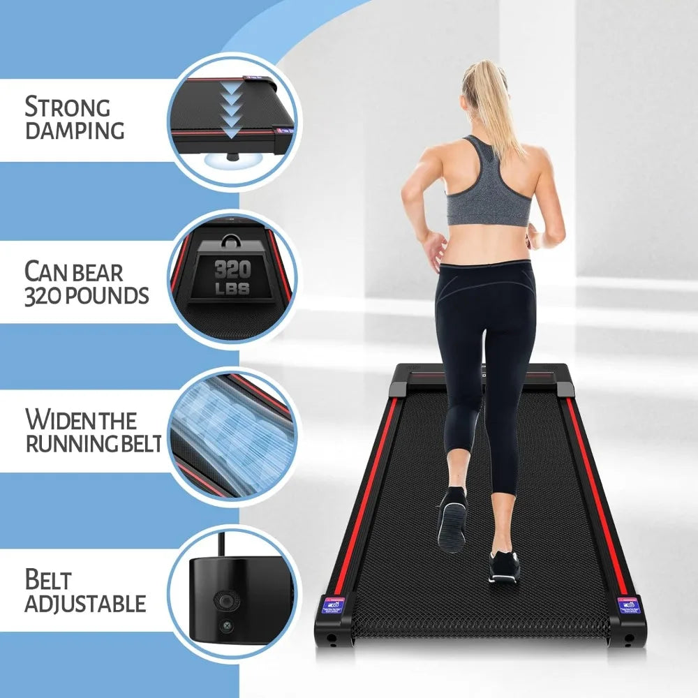 Walking Pad Treadmill for Home Under Desk Treadmill 320 Lb Capacity Freight Free Large Fitness Equipment Body Building Sports