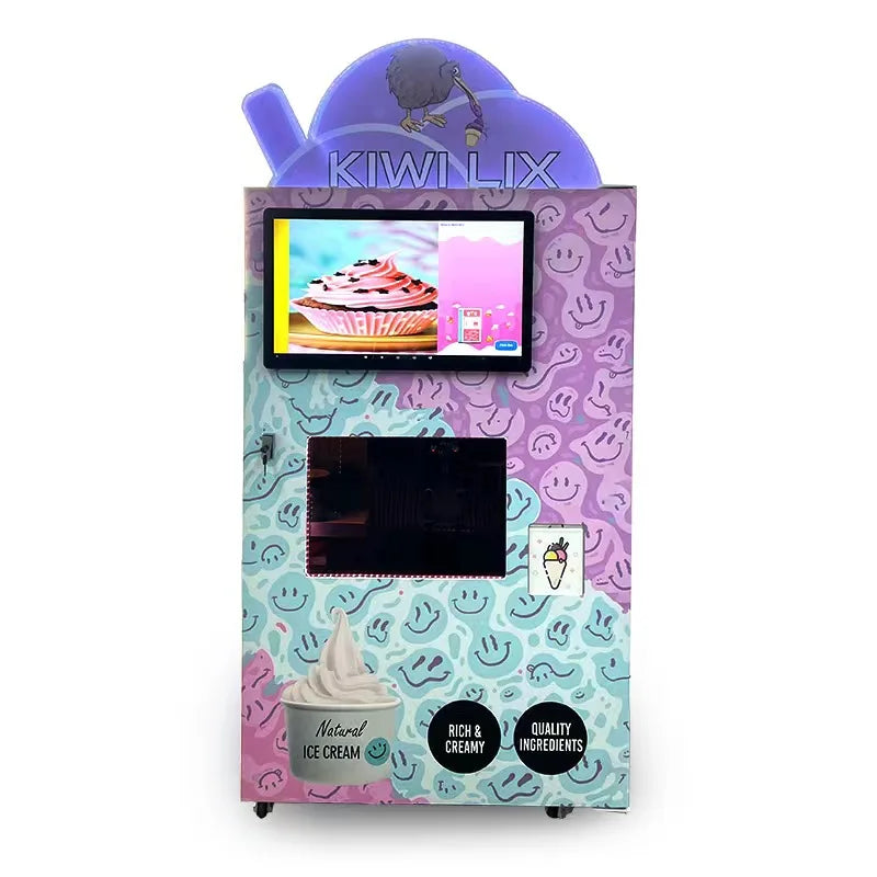 Multi Flavor Soft Ice Cream Machine Commercial Vending Machine