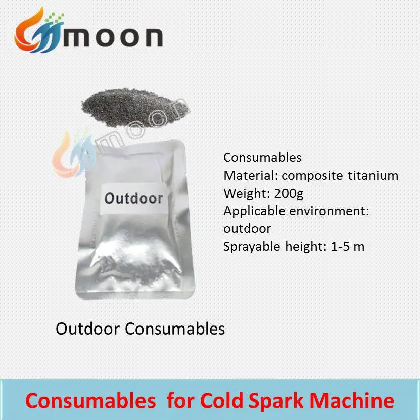 100~200 Bags Ti Powder Cold Sparkler Machine Cold 600W Spark Machine Fountain Sparkular Machine Consumables Ti Powder Card