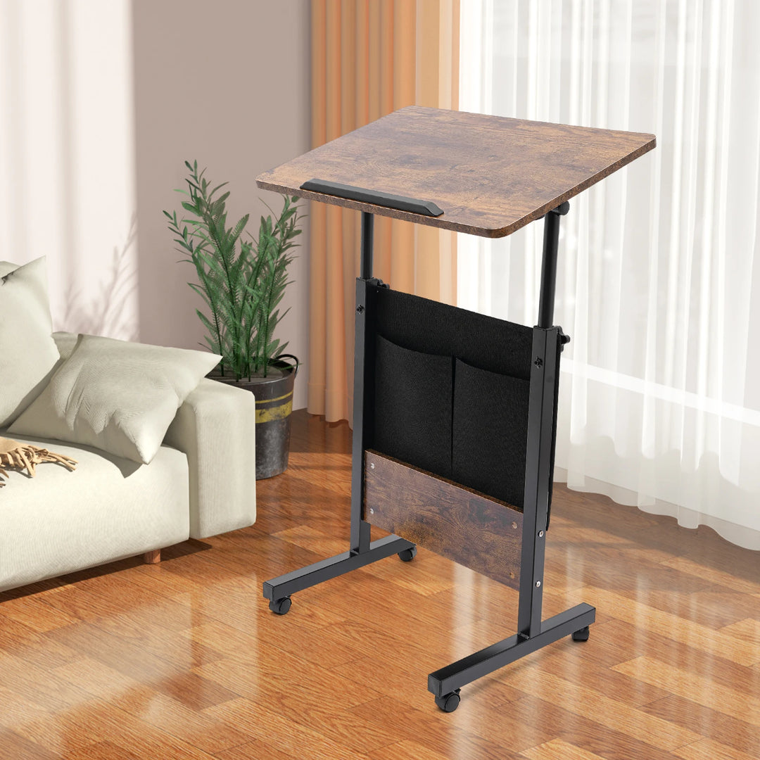 Portable Laptop Desk Rolling Computer Stand with Adjustable Height    