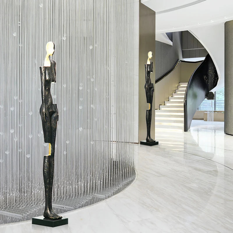 GY Hotel Lobby Large Figure Floor Ornaments Sales Office Model Room Window Abstract Art Soft Decoration Sculpture