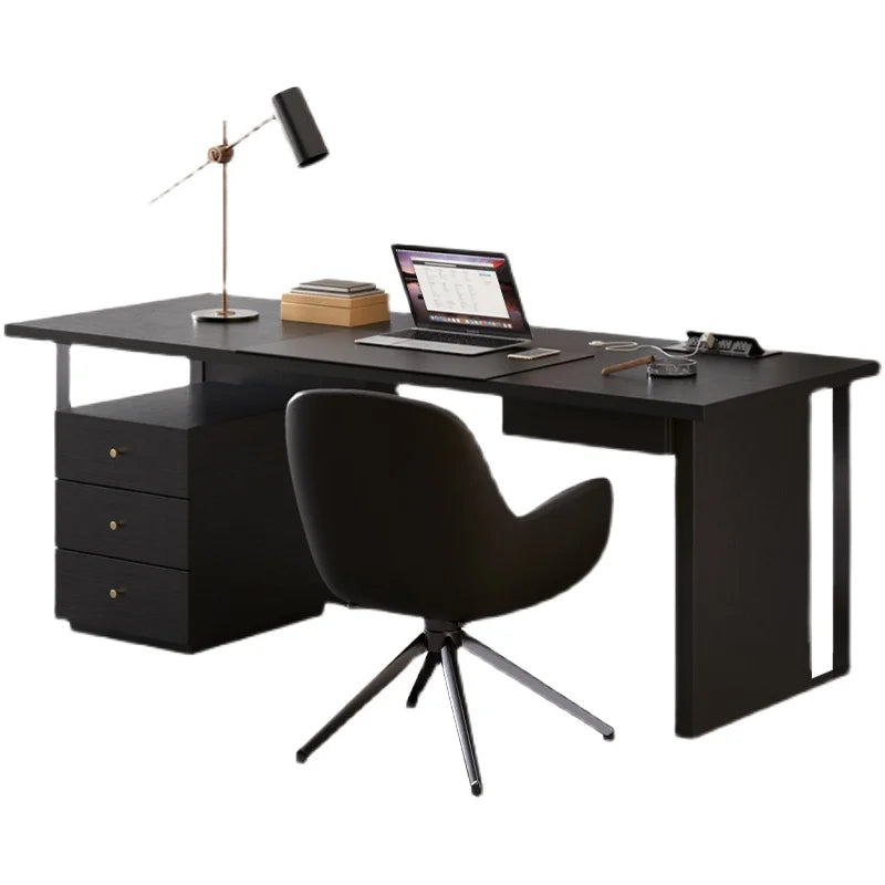 Makeup Computer Work Desk Modern Bench Black Gadget Supplies Work Desk Table Wooden Escritorio Gaming Working Equipment ZT50WD