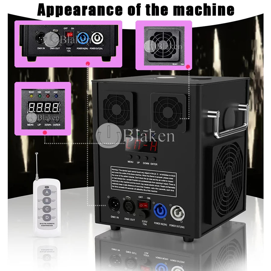 0 Tax 4Pcs NEW 600W Cold Spark Firework Machine For DJ Wedding Celebration  Spark Fountain Sparkular Machine