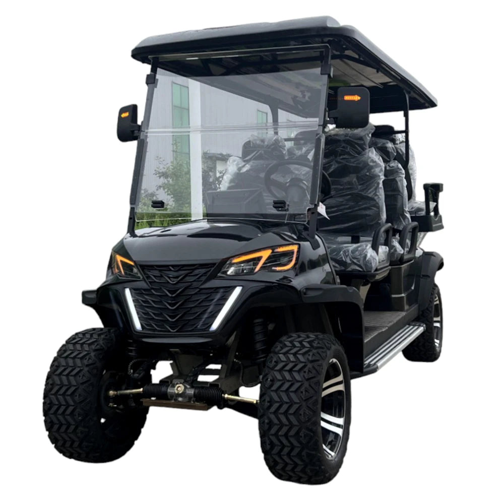 Utility Vehicle New Energy Hunting Buggy Electric Golf Sightseeing Car 48v Safety 6 Seat Lithium Battery Electric Golf Carts