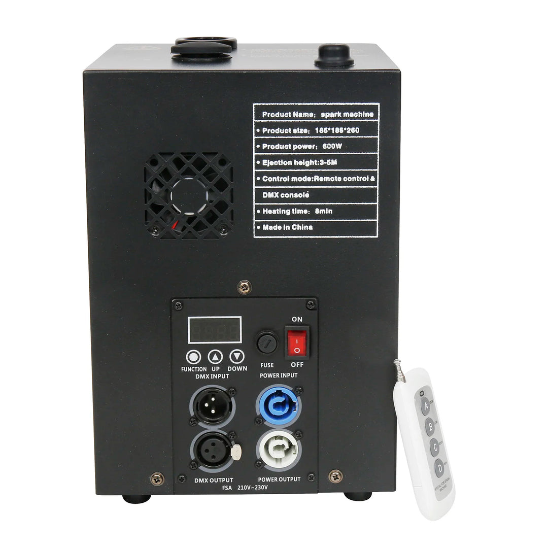 USA STOCK 600W Sparkular Cold Spark Machine Fountain Fire Spraying Machine Remote MSD Titanium Metal Powder DJ Stage Lighting