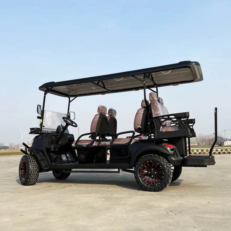 New Hot Sale Street Legal Farm Utility Lead-acid Golf Cart 6 Seater 5kW Lithium Battery Buggy Golf Car Electric Golf Carts