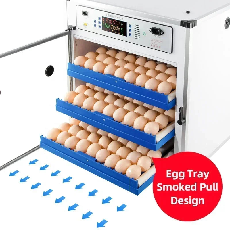 204 Eggs Dual Electric Edition Incubator Machine Automatic Egg Incubator for Chicken Quail Bird Egg Hatch