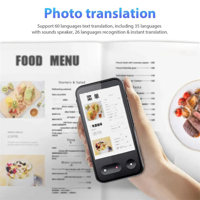 2024 New T7 Portable Audio Translator 138 Language Smart Translator Offline In Real Time Smart Voice AI Voice Photo Translator