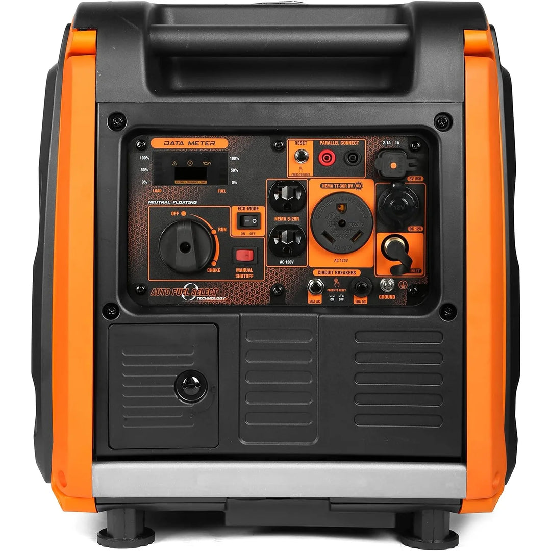 WEN DF450i Super Quiet 4500-Watt Dual RV-Ready Portable Inverter Generator with Fuel Shut-Off