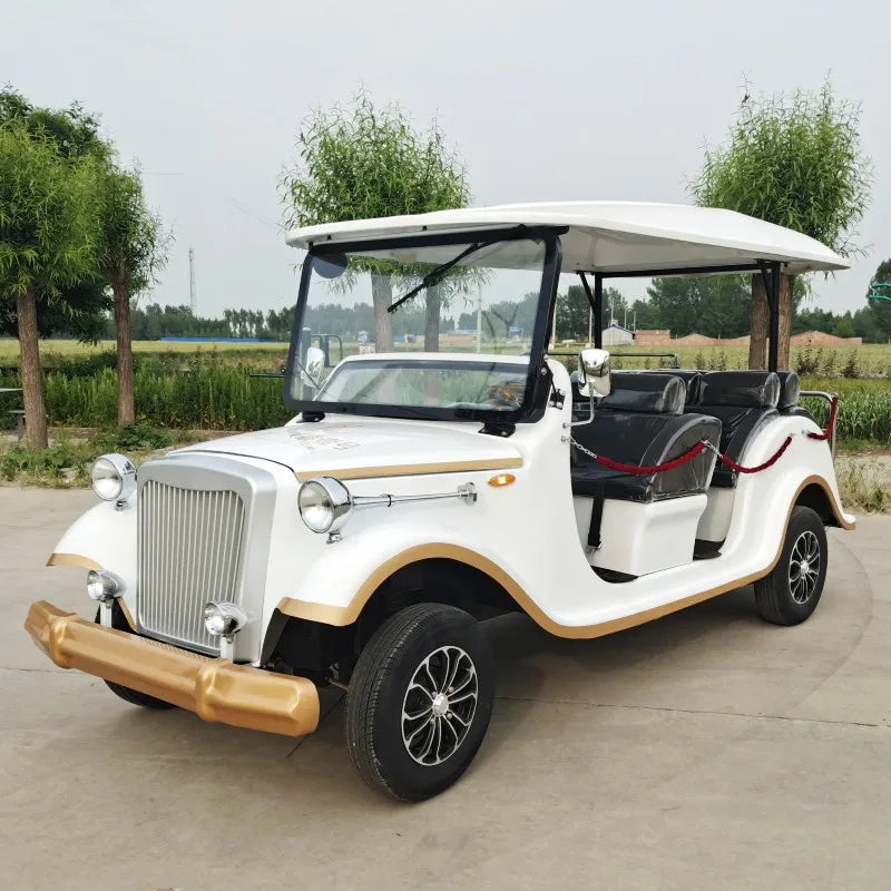 New High Quality 5/8/11/14 Passenger Retro Electric Vintage Car Adult Sightseeing Classic Golf Cart Made in China