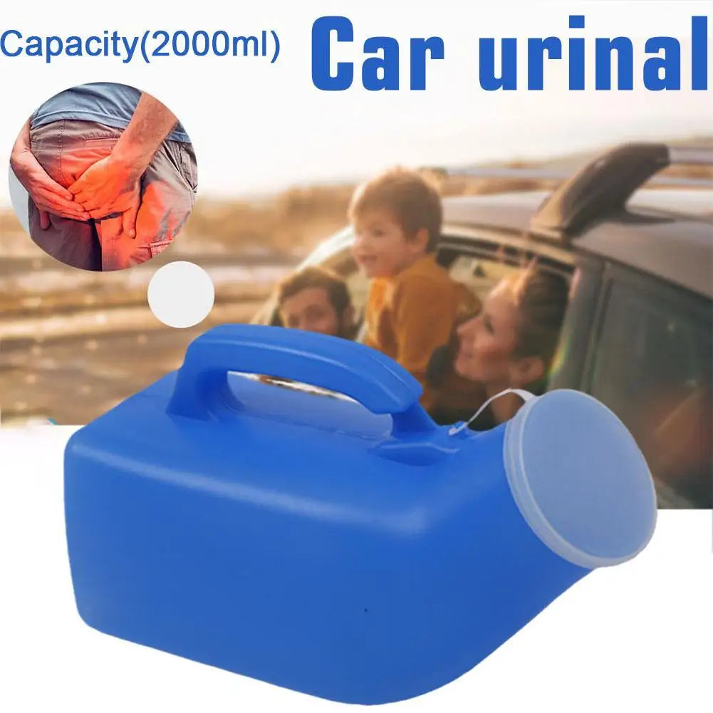 2000ml Large Capacity Car Urinal Urine Bottle Toilet For Disability Old Man Travel Camp Pee Portable Unisex Emergency Supplies